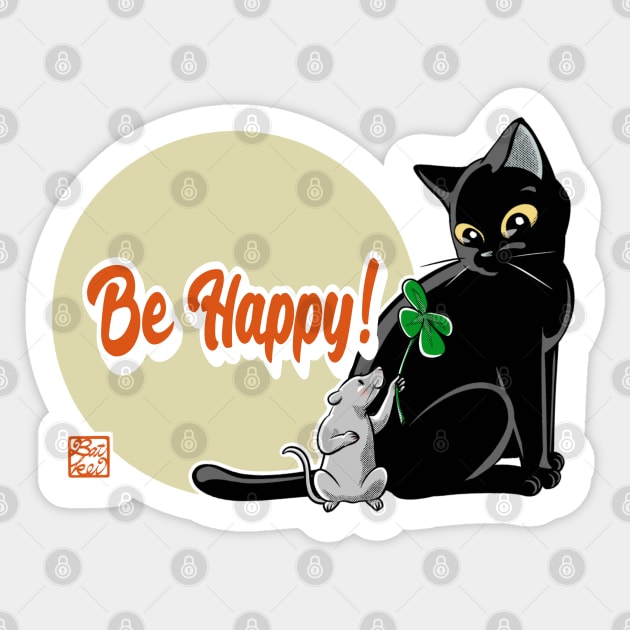 Be Happy! Sticker by BATKEI